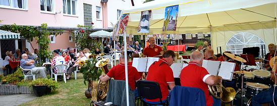 Der Musikverein Burgbrohl sorgte beim Sommerfest für beste Stimmung.